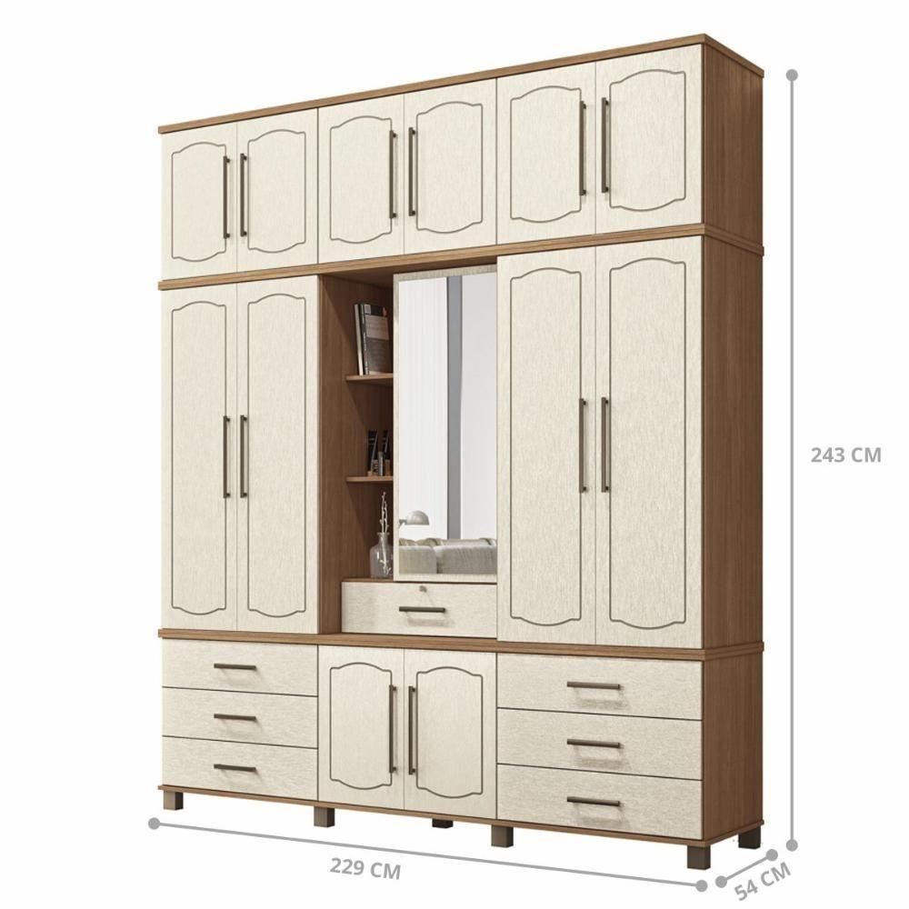 Conjunto Quarto Completo Miami Jatoba Areia - 2