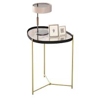 Mesa De Apoio Monterrey Preto Dourado - 2