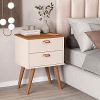 Mesa Apoio 2 Gavetas Lanciano Off White Nature - 1