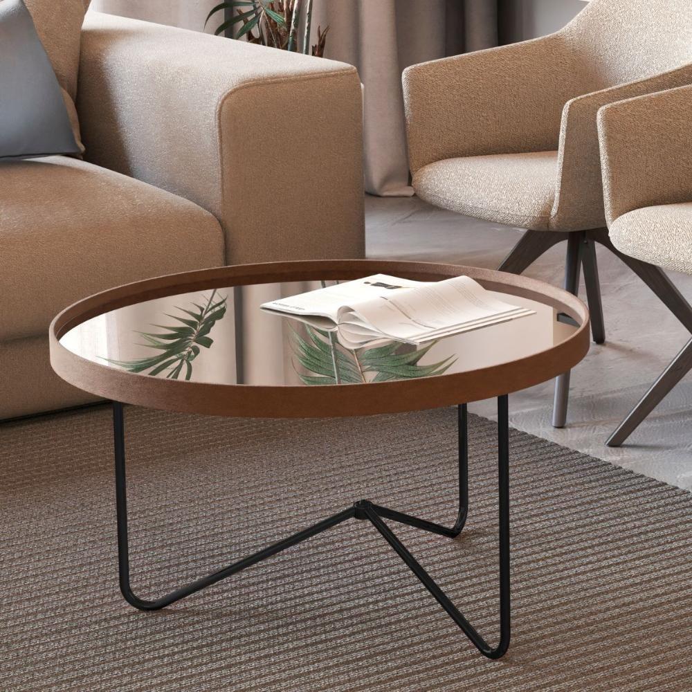 Mesa Centro De Sala Pensilvania Castanho Preto - 1