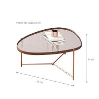 Mesa Centro De Sala Kingston Castanho Bronze - 3