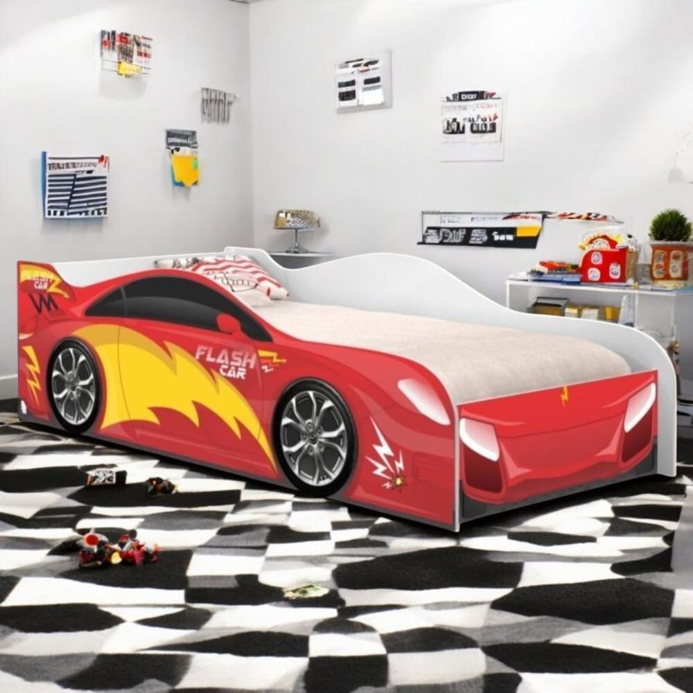 Cama Infantil Para Menina Menino Com Proteção E Com Colchão Flash Vermelho - 1