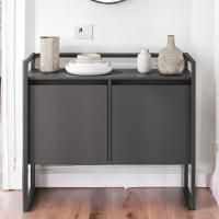 Buffet Para Sala Industrial 2 Portas Cantinho Do Café Preto Onix - 1