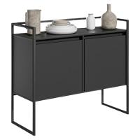 Buffet Para Sala Industrial 2 Portas Cantinho Do Café Preto Onix