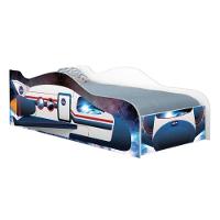 Cama Infantil Para Menina Menino Com Proteção E Com Colchão Foguete - 3