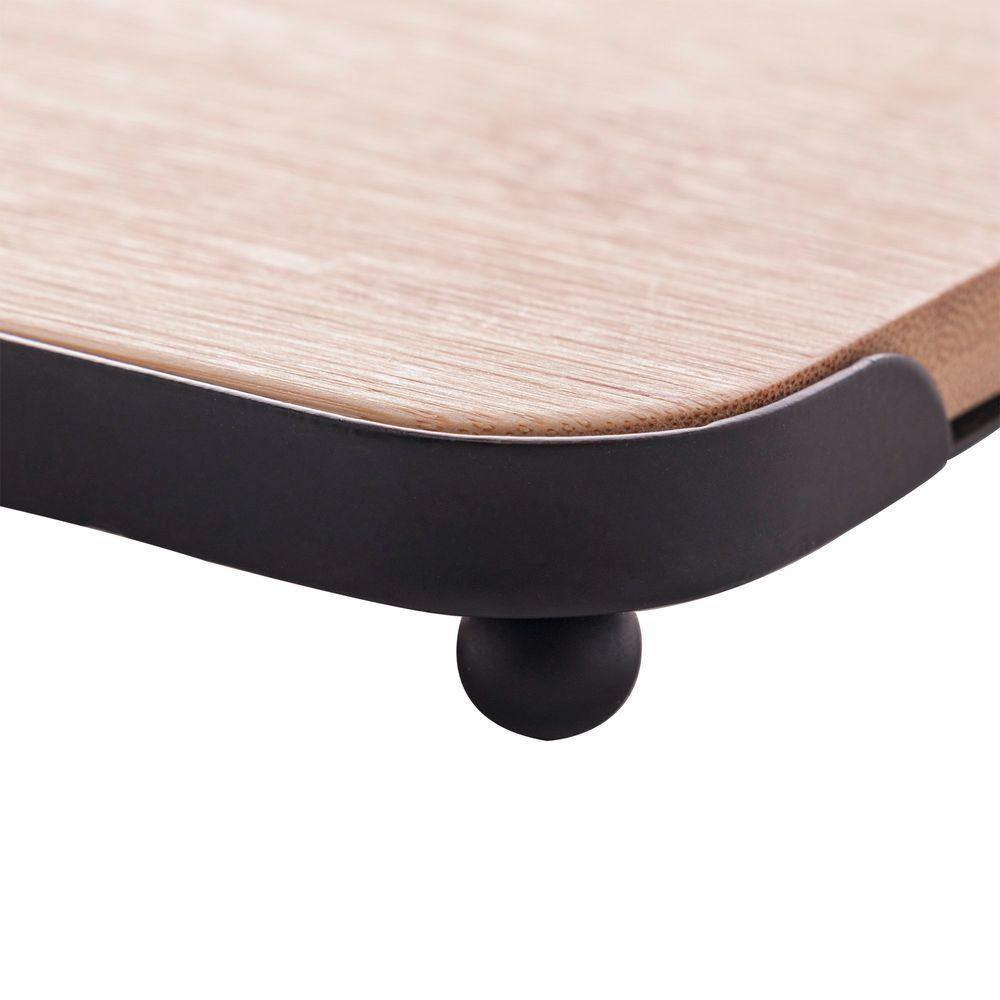 Bandeja Retangular De Bambu Com Moldura De Metal 30x10x2cm 7971 - Lyor - 6