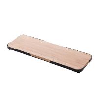 Bandeja Retangular De Bambu Com Moldura De Metal 30x10x2cm 7971 - Lyor - 1