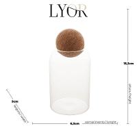 Pote De Vidro Borossilicato Com Tampa Esfera De Rolha Clean 800ml 1887 - Lyor - 6