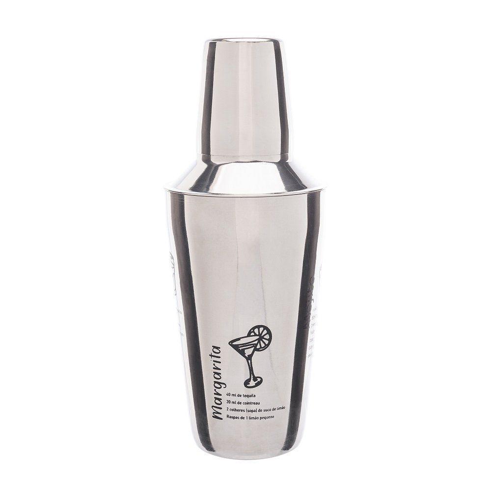 Coqueteleira De Aço Inox Com Receitas 500ml 2819 - Lyor - 3