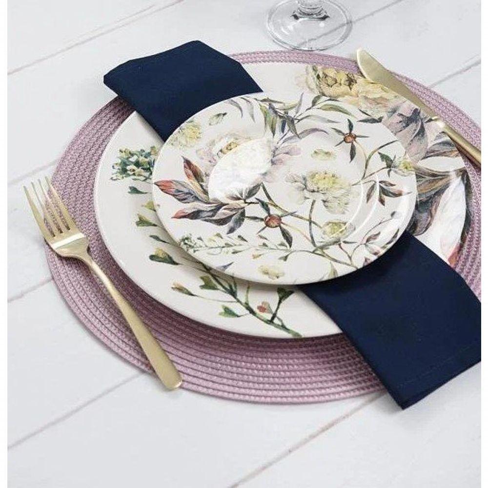 Conjunto Com 4 Guardanapos Home Marinho 202229 40x40 - Copa & Cia - 2