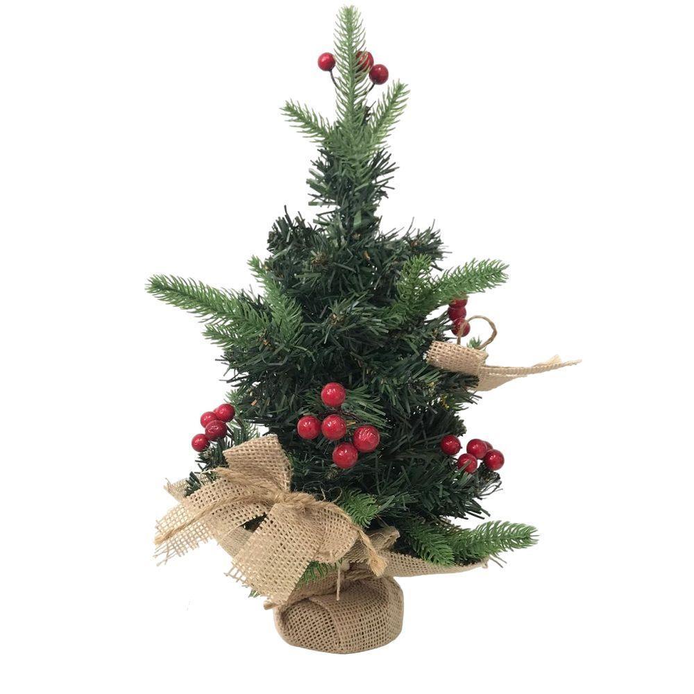 Enfeite árvore De Natal Com Pinhas E Azevinhos 40cm Omg9464 - Master Decor - 1