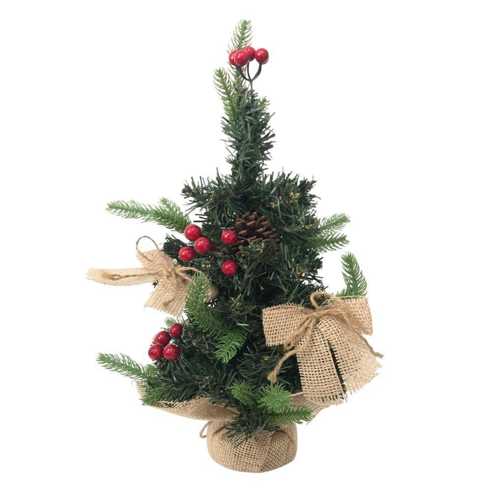 Enfeite árvore De Natal Com Pinhas E Azevinhos 40cm Omg9464 - Master Decor - 5