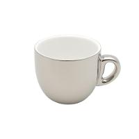 Conjunto 6 Xícaras De Café Com Pires De Porcelana E Suporte Versa Branco-prata 90ml - Wolff - 2