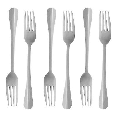 Conjunto Com 06 Garfos Para Mesa Positano Prateado 20cm 1273 - Lyor