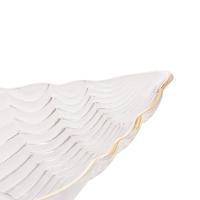 Bowl De Vidro Concha Com Filete Trompete Dourado 20cm X 12cm - Wolff