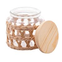 Porta Mantimentos De Vidro Com Sisal E Tampa Em Madeira 520ml 29122 - Wolff - 2