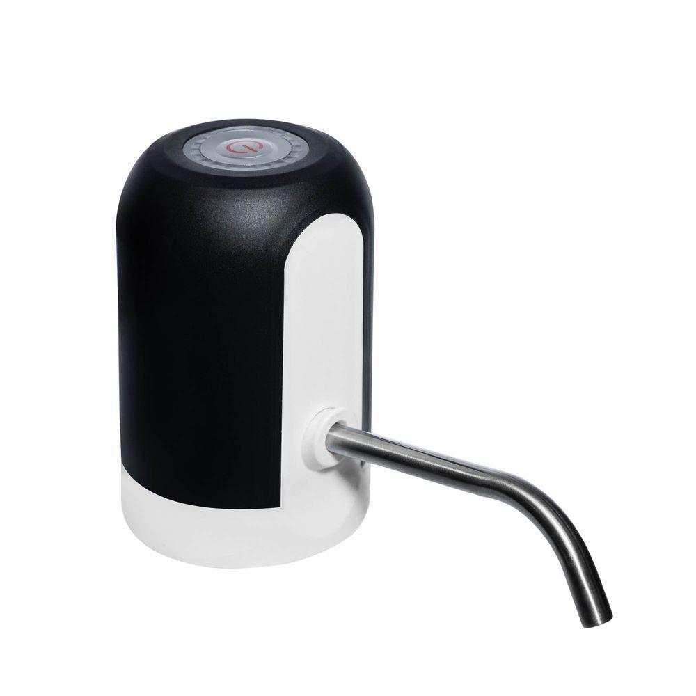 Bomba Elétrica Para Galão De água Em Plástico E Aço Inox Branco E Preto 15,5cm X 7cm X 11,5cm - Lyor - 1