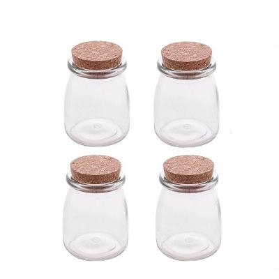 Conjunto 4 Porta Mantimentos Vidro 190ml Rolha 1990 - Lyor