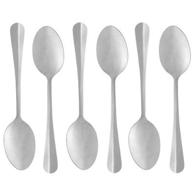 Conjunto Com 06 Colheres Para Mesa De Aço Inox Positano 18cm 1274 - Lyor