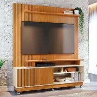 Estante Home Theater Ares Cinamomo Off White Para Tv Até 75 Com Rodízios Madetec Cinamomo Off White - 2