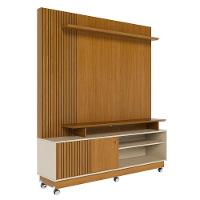 Estante Home Theater Ares Cinamomo Off White Para Tv Até 75 Com Rodízios Madetec Cinamomo Off White - 5