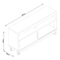 Rack Bancada Artur Calacata Off White Para Tv Até 50 Madetec Calacata Off White - 4