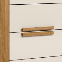 Kit 2 Mesas De Cabeceira Dhara 2 Gavetas Freijó Off White Moval