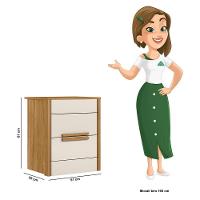 Kit 2 Mesas De Cabeceira Dhara 2 Gavetas Freijó Off White Moval - 5