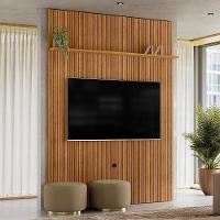 Painel Piso-teto New Interlagos Cumaru Para Tv Até 75 Madetec Cumaru - 2