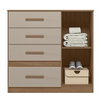 Cômoda Sapateira Vênus 1 Porta E 4 Gavetas Caarvalho Fendi - 3