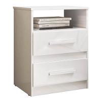 Mesa De Cabeceira Apolo 2 Gavetas Flex Branco Moval Branco - 1
