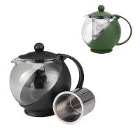 Bule Cha Cafe Com Infusor Chaleira De Vidro 1250ml Cafeteira Inox Jarra Suco Filtro Coador Grande - 2