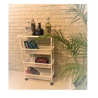 Carrinho Organizadora 4 Prateleiras Multiuso Quarto Sala Brinquedos Salao Manicure Varanda Branco - 2