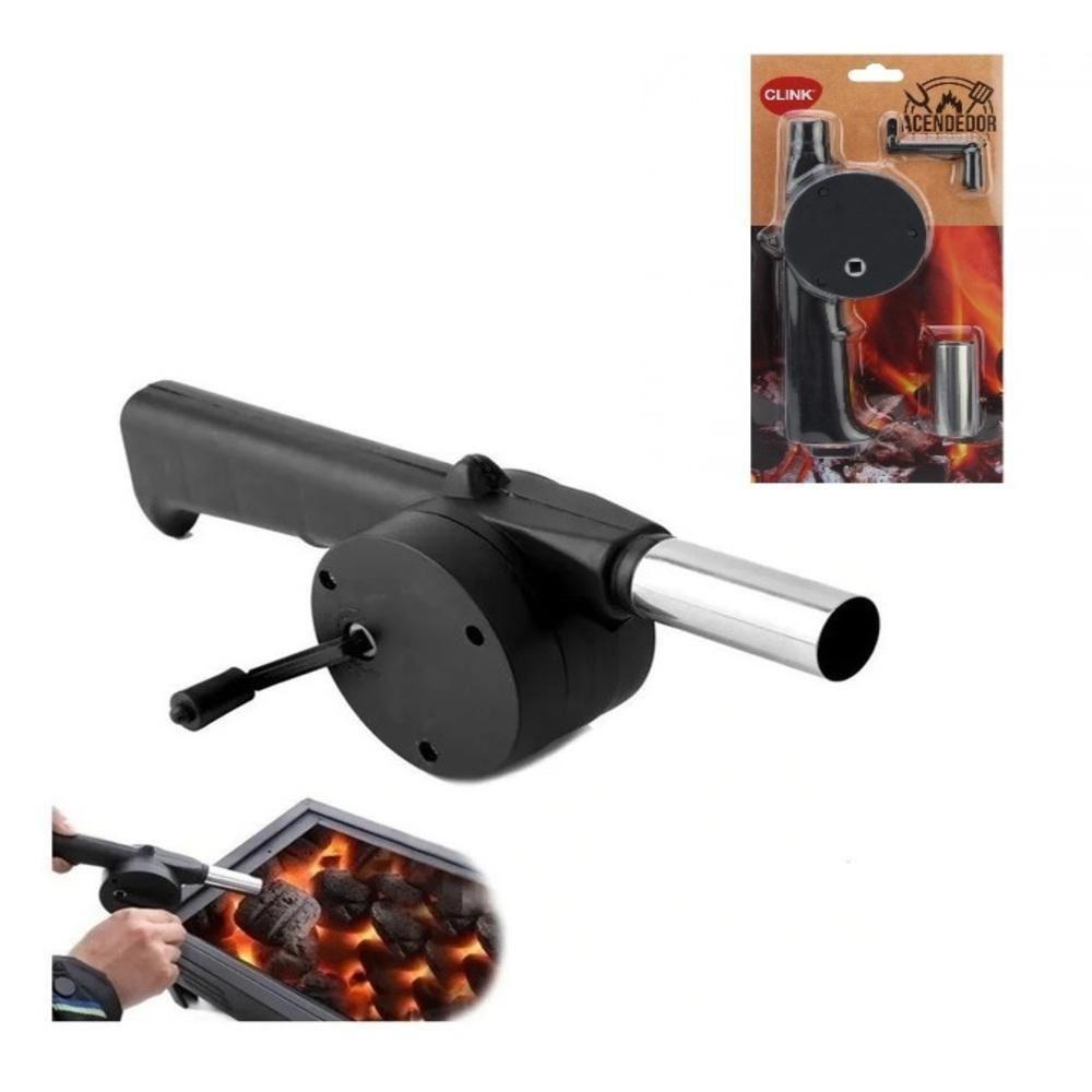 Soprador Acendedor De Churrasqueira Carvao Lareira Ventilador Manual Assoprador - 2