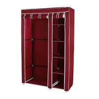 Guarda Roupa Portatil Arara De Roupas Cabideiro Com Prateleiras Organizador Compacto - 5