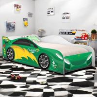 Cama Infantil Solteiro Com Proteção Para Menina E Menino Flash Verde - 1