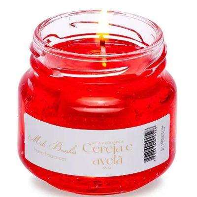 Vela Aromática Geleia De Frutas Perfumada Mels Brushes 85g Cereja E Avelã