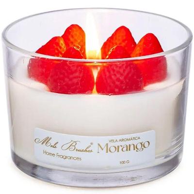 Vela Aromática Perfumada Mels Brushes 100g Morango