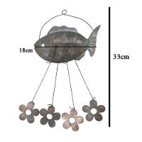 Sino Dos Ventos Peixe Flores Kit 2 Unidades Decoraçao Varanda Enfeite Quintal Jardim Ambiente Externo - 3