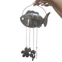 Sino Dos Ventos Peixe Flores Kit 2 Unidades Decoraçao Varanda Enfeite Quintal Jardim Ambiente Externo - 5