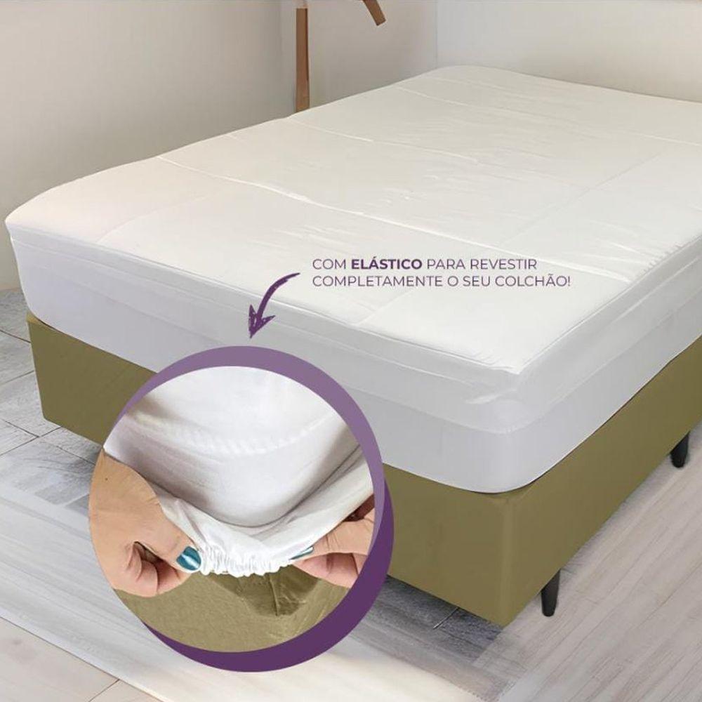 Pillow Top King Espuma Soft 5cm Capa Removível 195x203cm Branco - 5