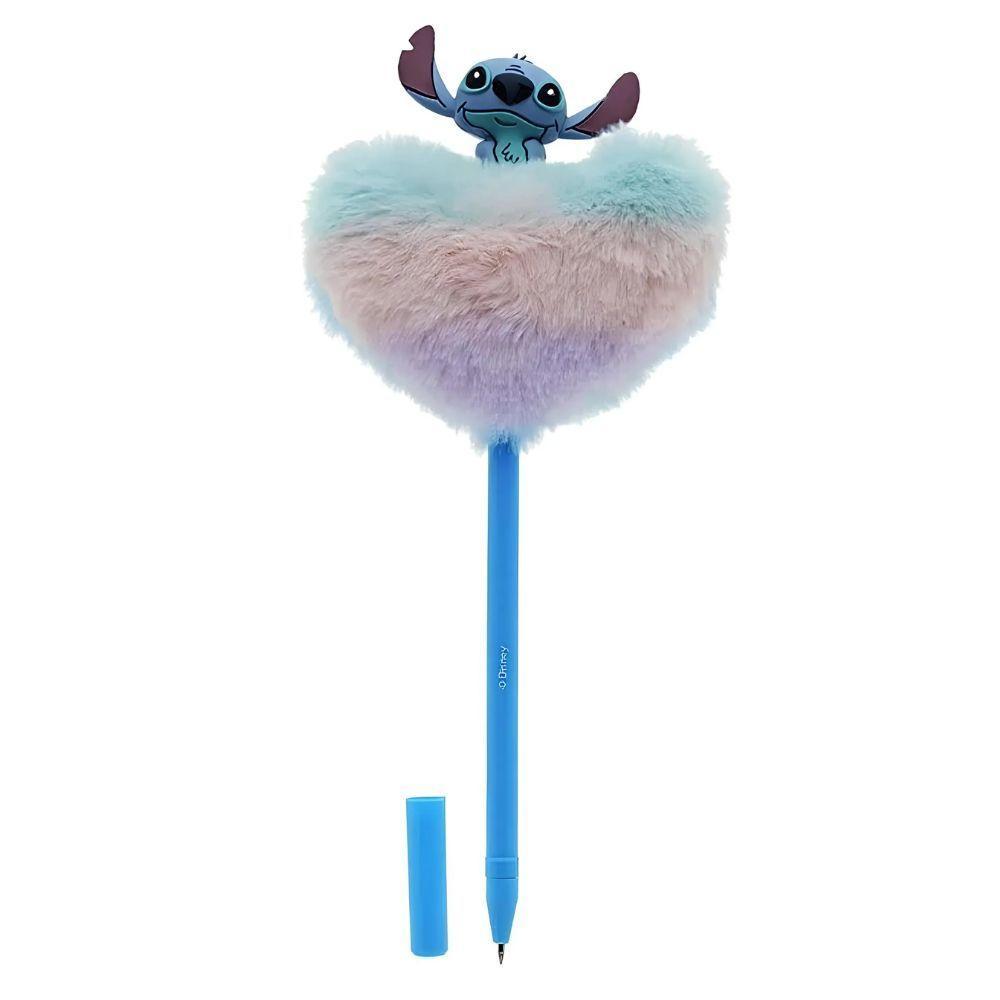 Caneta Esferográfica Azul 0.7 Com Pelúcia Do Stitch Molin Coração - 2