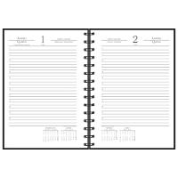 Agenda Diária Espiral Cristal 2025 13,8 X 20cm Redoma Preto - 2