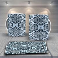 Caneca De Porcelana 325ml Decorada Tribal Tribal 13 - 1