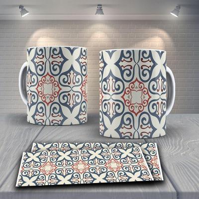 Caneca De Porcelana 325ml Decorada Tribal Tribal 7