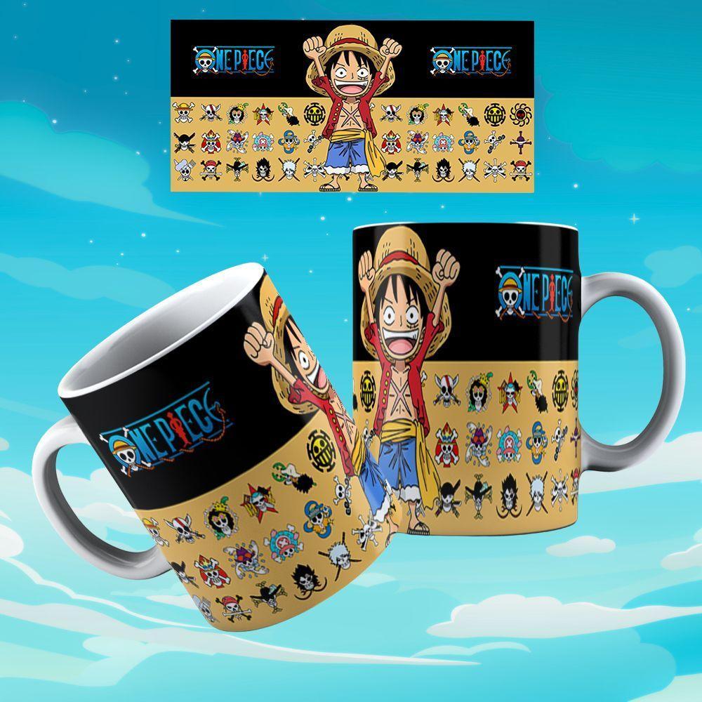 Caneca De Porcelana 325ml Animes Decorada One Piece 2 - 1