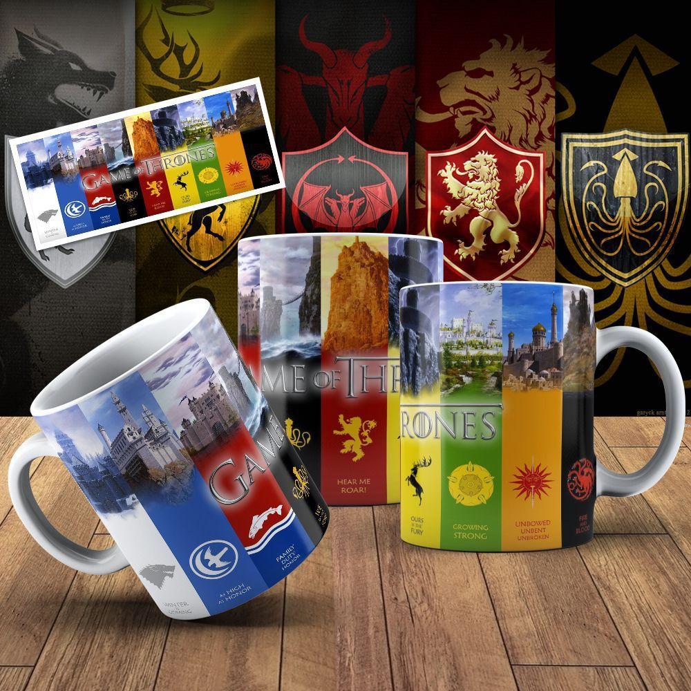 Caneca De Porcelana 325ml Game Of Thrones Decorada Game Of Thrones 7 - 1