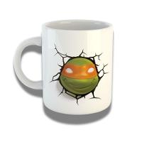 Caneca De Porcelana 325ml Com Design 3d Exclusivo Tartaruga Ninja 2 - 1