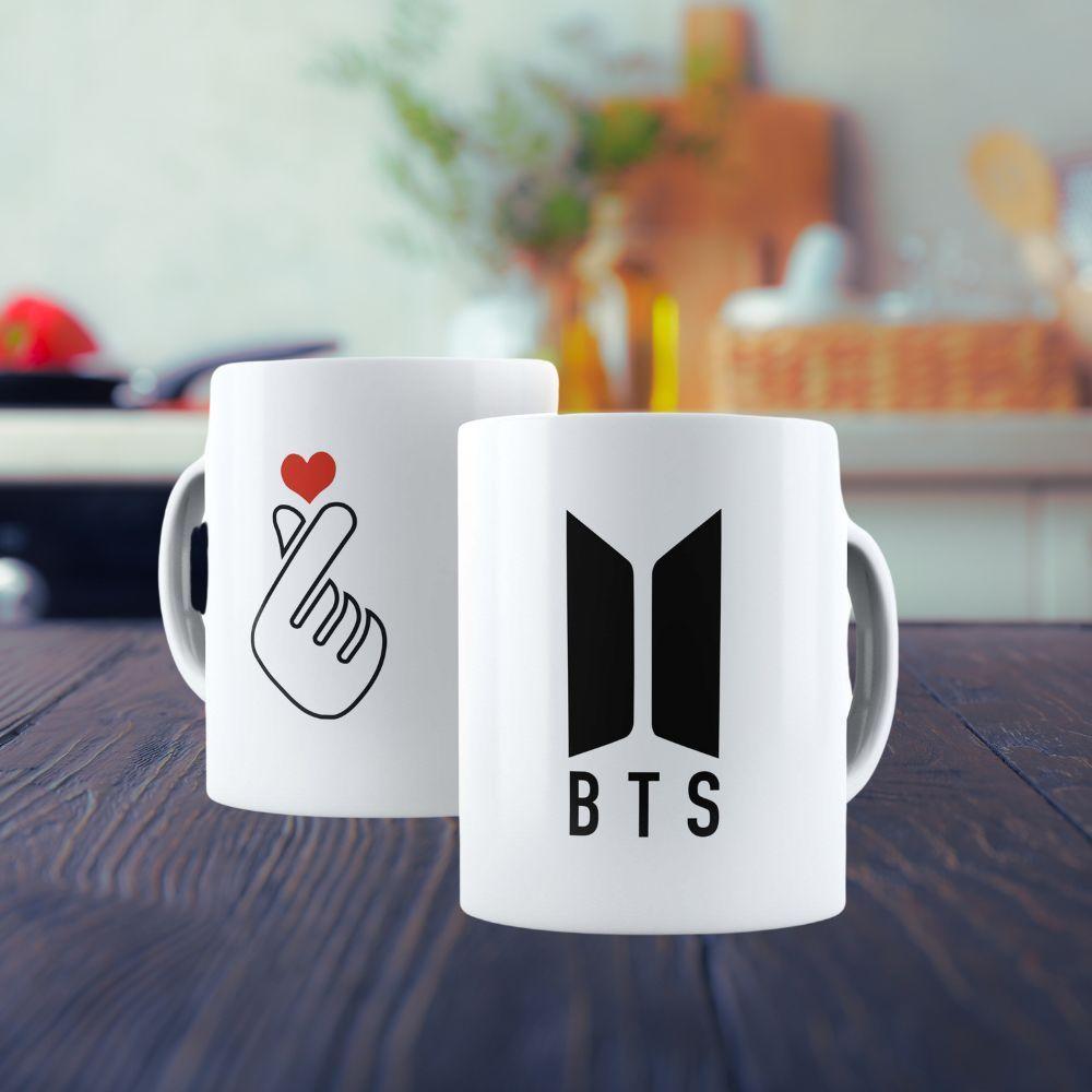 Caneca De Porcelana 325ml Bts Decorada Bts 3 - 1