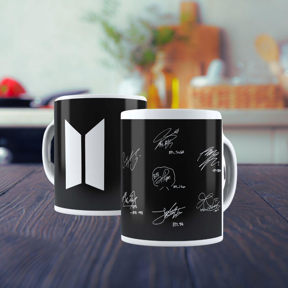 Caneca De Porcelana 325ml Bts Decorada Bts 2 - 1